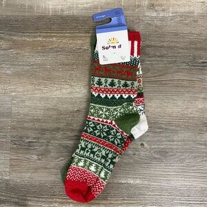 Solmate Unisex Mismatched Festive Christmas socks NEW w/ tags-size XL